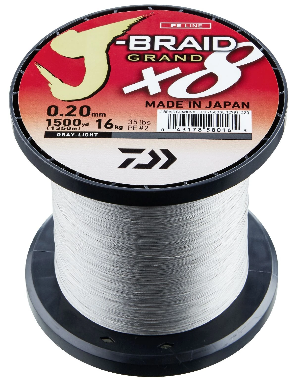 Daiwa J-Braid Grand X8 Gray Light 0,10mm 3 Daiwa J-Braid Grand X8 Gray Light 0,10mm