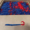 Curly Tail Worms Electricblue /RedTail 100 Stuks