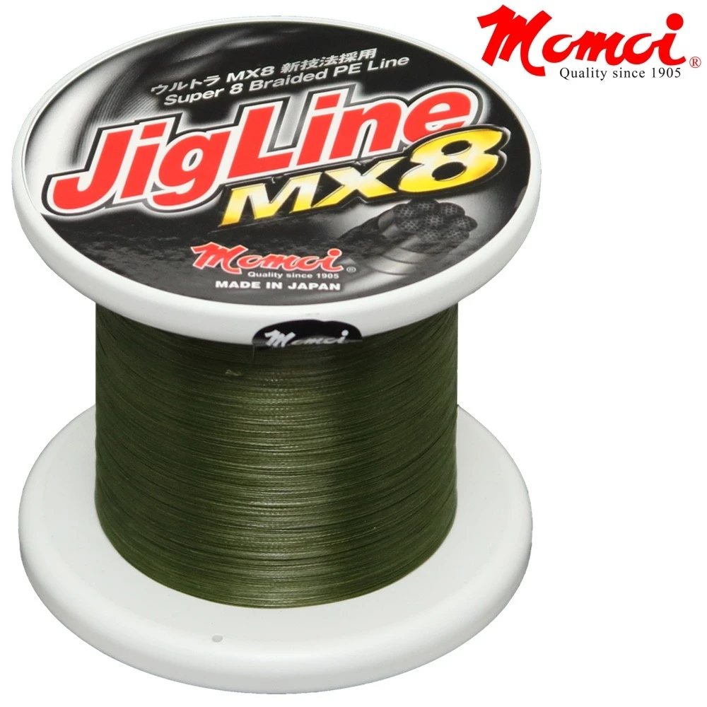 Momoi PE JigLine MX8 Moss Green 0,26MM 3 Momoi PE JigLine MX8 Moss Green 0,26MM