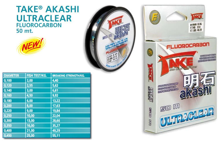 Akashi Fluorocarbon 0,16mm 50 Meter 4 Akashi Fluorocarbon 0,16mm 50 Meter - Afbeelding 2