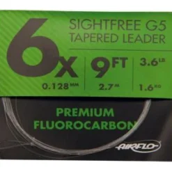 Airflo G5 Tapered Fluorocarbon Leaders 9ft 7x