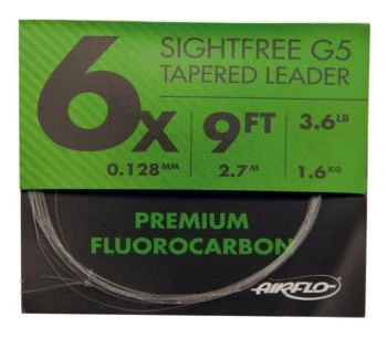 Airflo G5 Tapered Fluorocarbon Leaders 9ft 6x 3 Airflo G5 Tapered Fluorocarbon Leaders 9ft 6x
