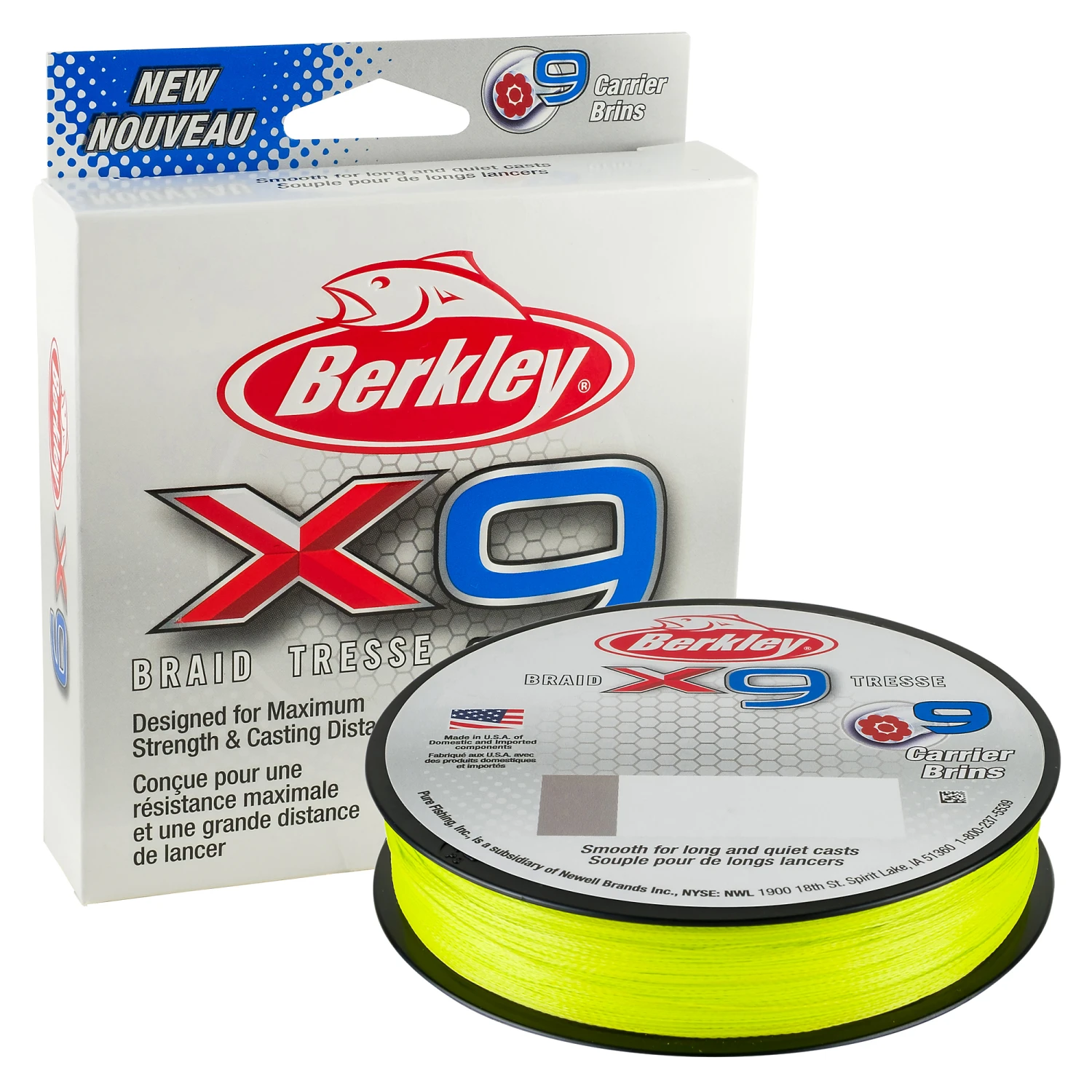 Berkley X9 Braid Fluo-Green 0,06MM 6,4kg 3 Berkley X9 Braid Fluo-Green 0,06MM 6,4kg