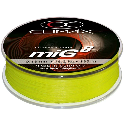 Climax MiG 8 Braid Fluo Yellow 0,14 Mm 13,5 Kg 3 Climax MiG 8 Braid Fluo Yellow 0,14 Mm 13,5 Kg